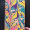 Unique marbled leather sketch book / journal / writing book - Image 3