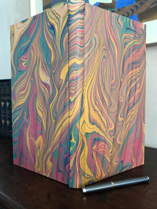 Unique marbled leather journal