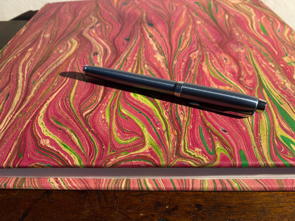 Large landscape marbled leather journal / sketch book - Image 4