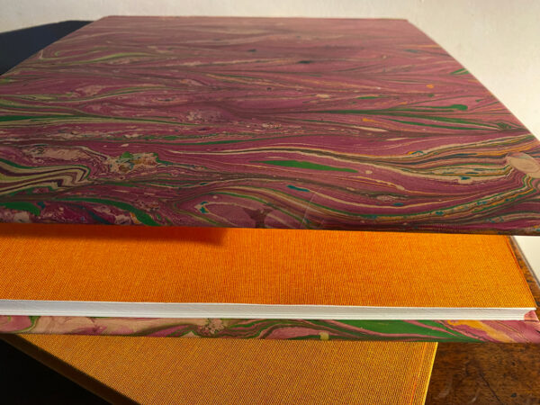 Large landscape marbled leather journal / sketch book - Image 6