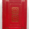 Large scarlet leather journal / writing book with decorative gold tooling - Image 4