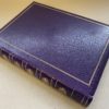 Purple leather bound journal with decorative gold tooling - Image 5