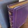 Purple leather bound journal with decorative gold tooling - Image 2