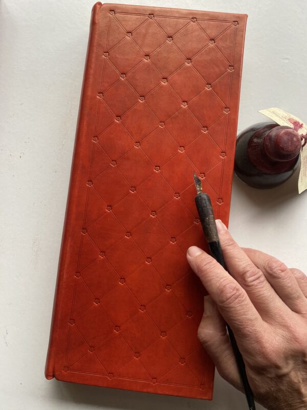 Tall Terracotta Leather Note Book - Image 3