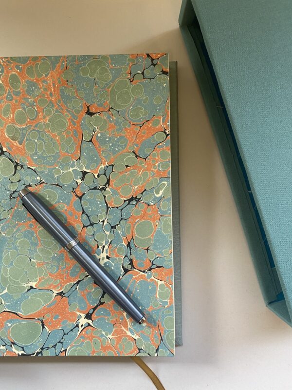 Duck Egg Blue Leather Bound Journal Notebook - Image 7