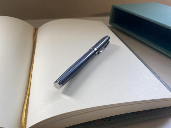 Duck Egg Blue Leather Bound Journal Notebook - Image 4