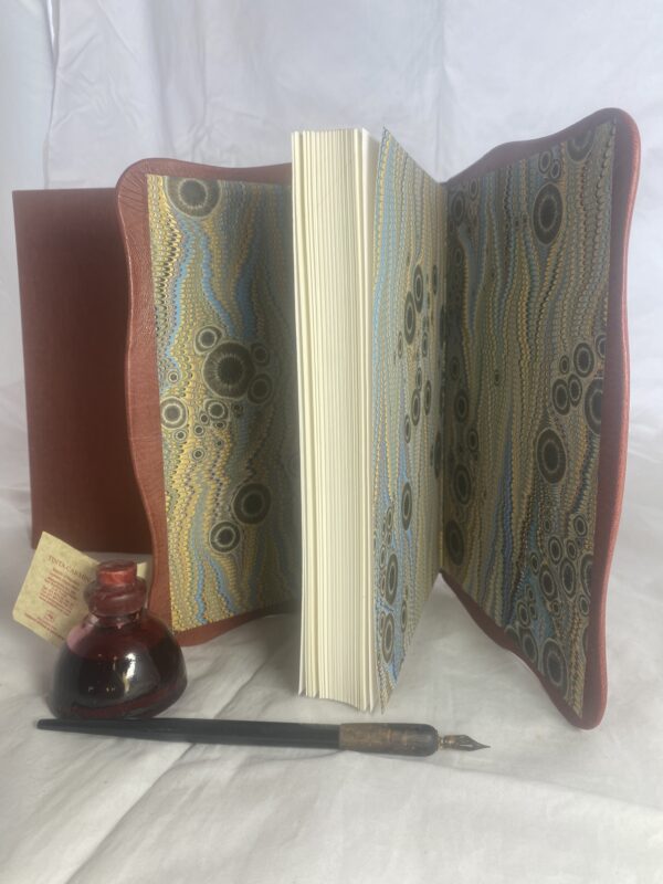 Wavy Edged Tooled Leather Notebook Journal Sketch Pad - Image 5