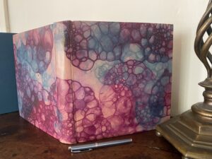Hand dyed leather 'Bubble' writing journal sketch book