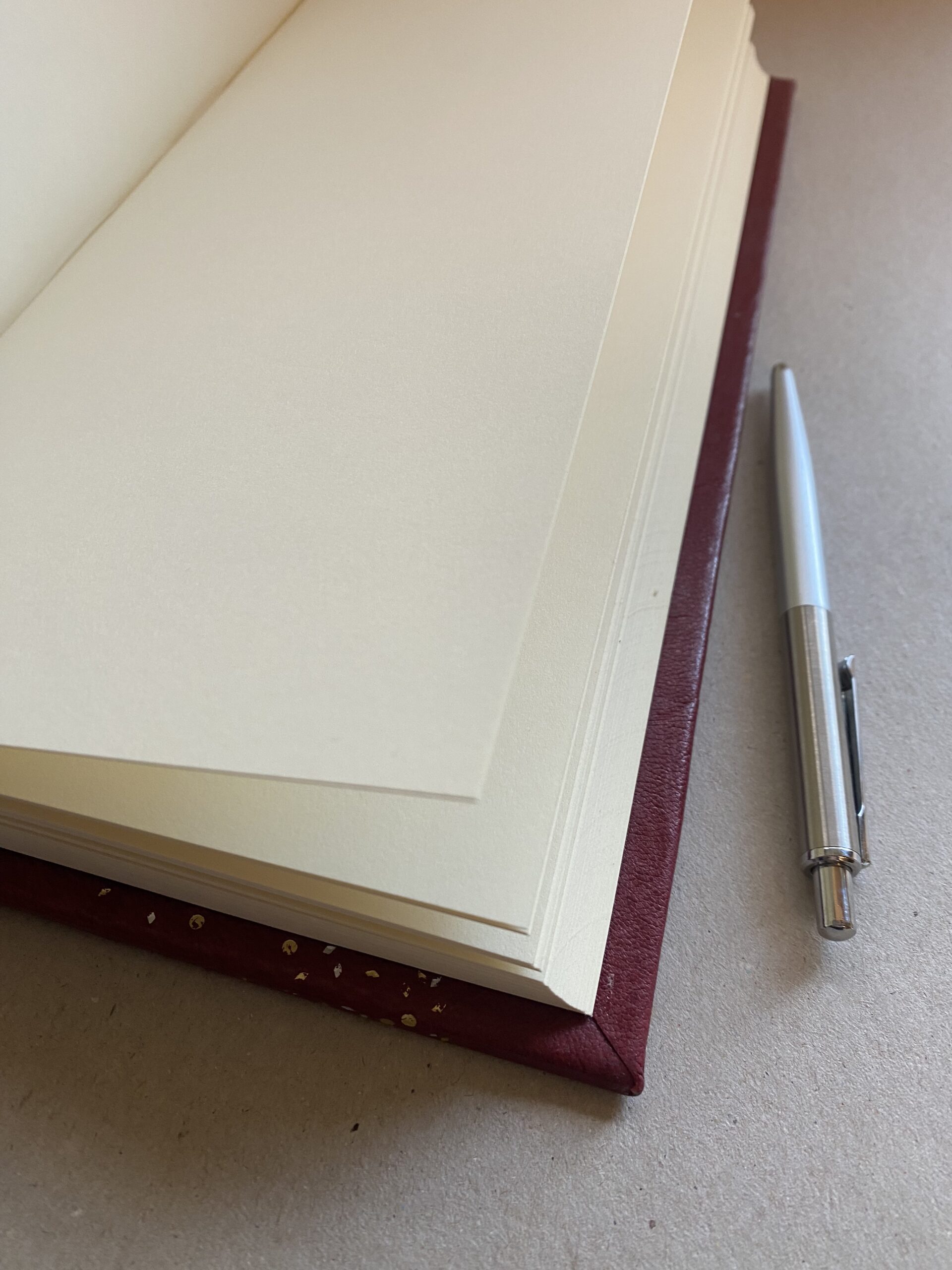 Stardust Crimson Leather Journal Sketch Note book - Image 5