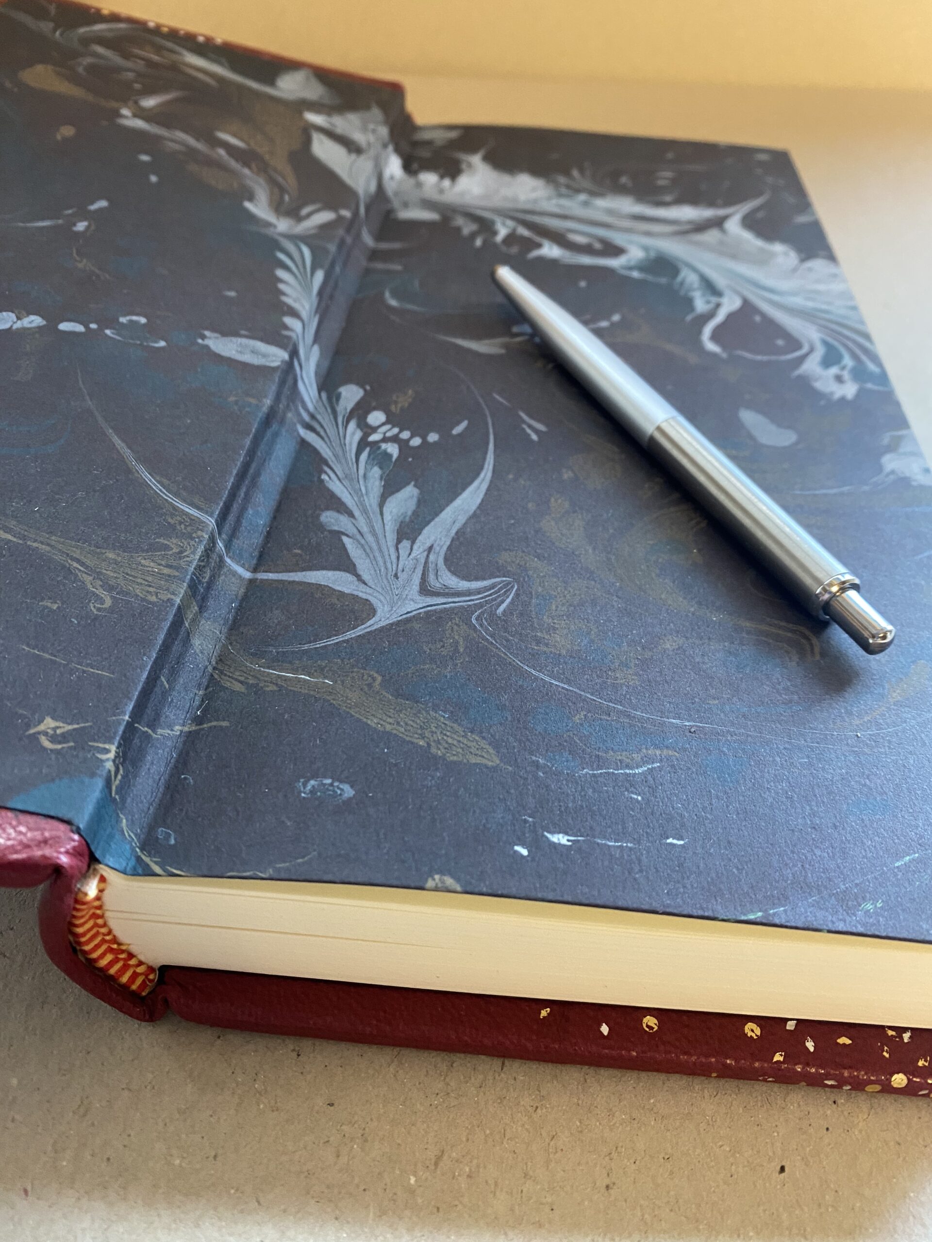 Stardust Crimson Leather Journal Sketch Note book - Image 8